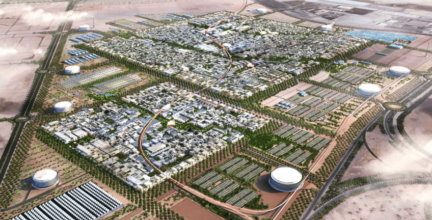masdar city air view louvre