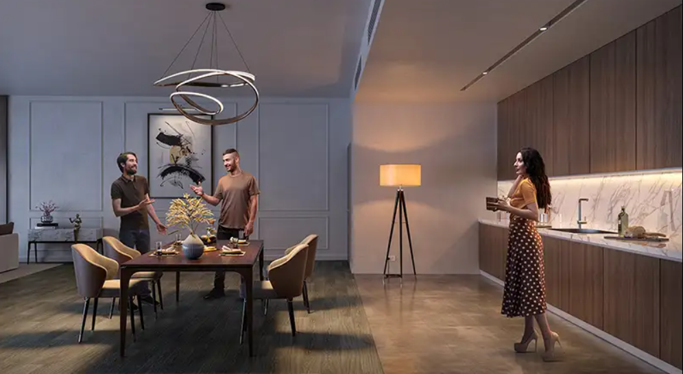 for rent in yas golf collection dinning room lighting