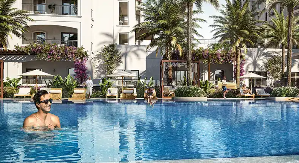 for rent in yas golf collection swimming pool