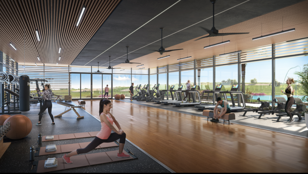 fully equipped gym , studio for rent in yas golf collection