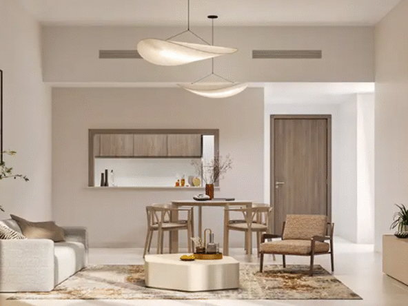 studio for rent in yas golf collection living room