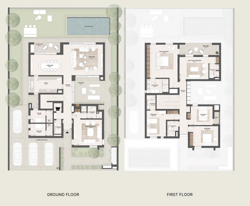 Fay Gardens by Taraf Hodlings in Masdar Cit 5 fay gardens floor plan 6 bedroom villa type 1