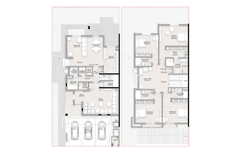 Al Deem Townhomes Overivew Guide- Yas Island by Aldar 2 4 bedroom townhouse floor plan