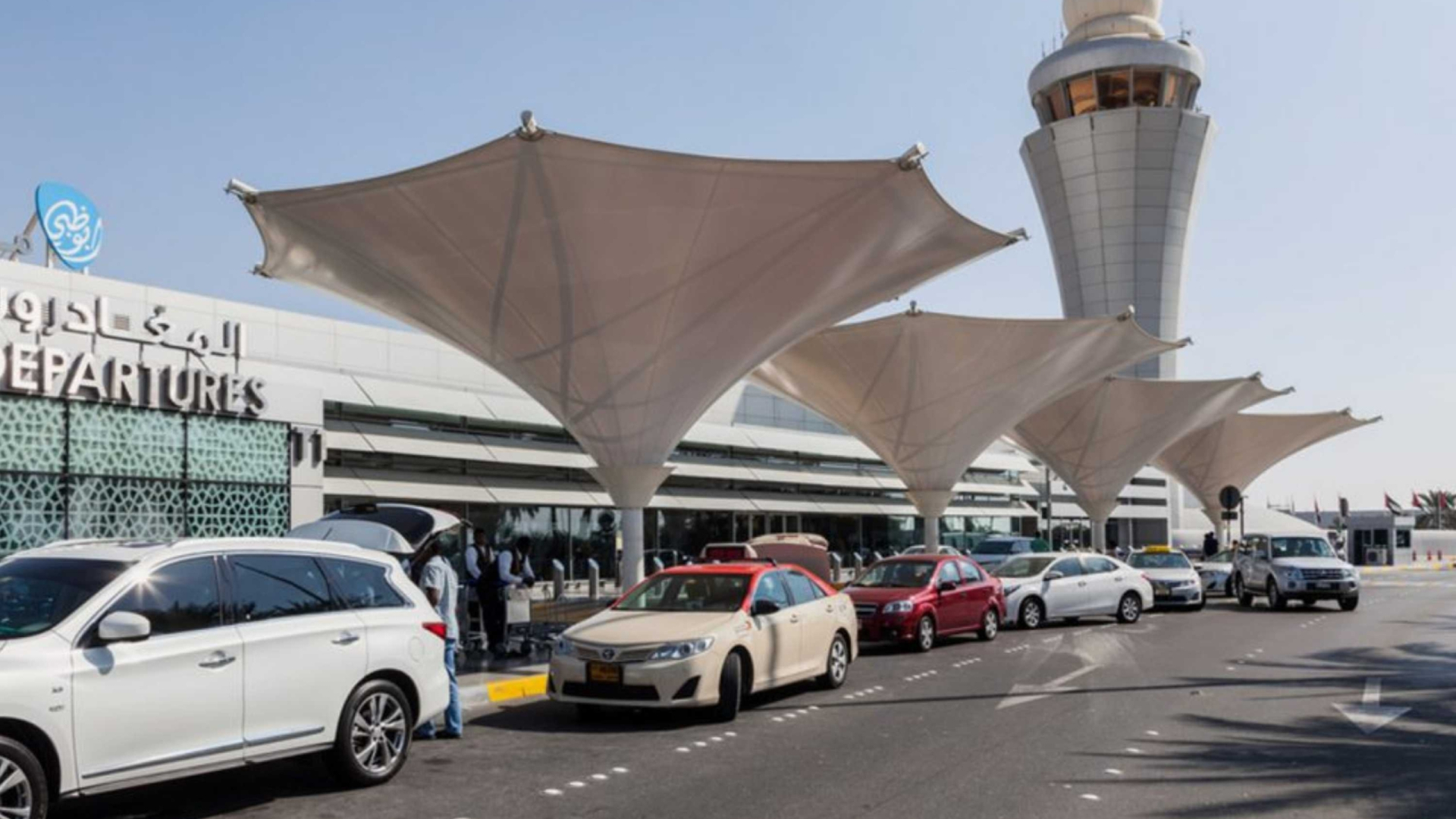 Zayed International airport transportation taxi and bus